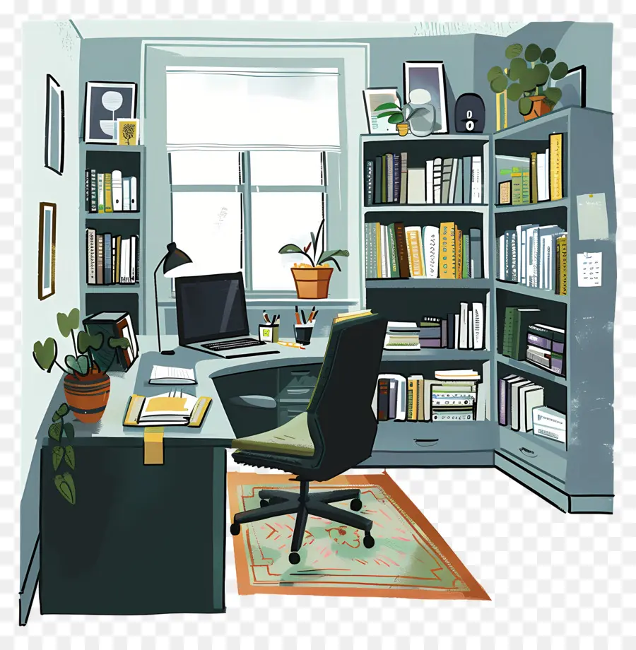 Escritório Moderno，Home Office PNG