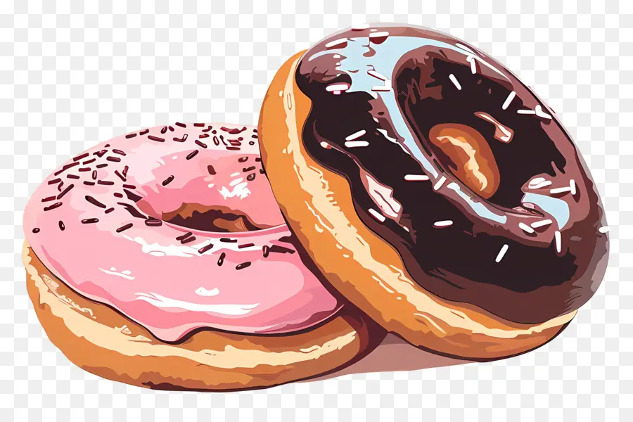 Donuts De Chocolate，Doughnuts PNG