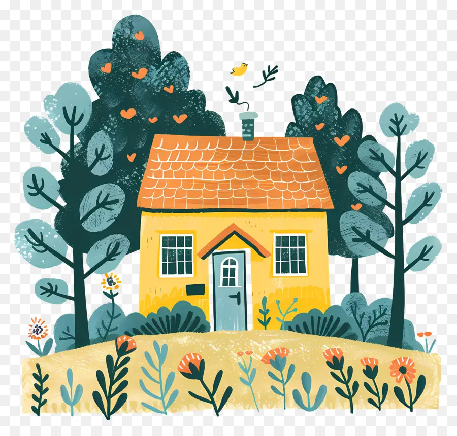 Cartoon Farmhouse，Pequena Casa PNG