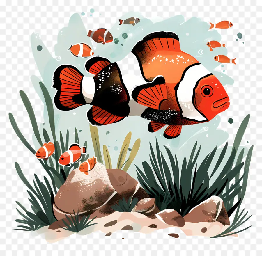 Peixe Palhaço，Clown Fish PNG