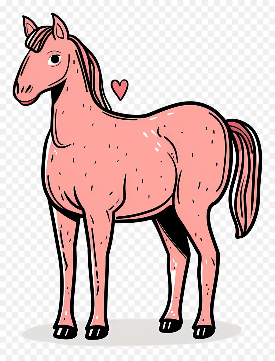 Desenho Animado Cavalo，Cor De Rosa Cavalo PNG