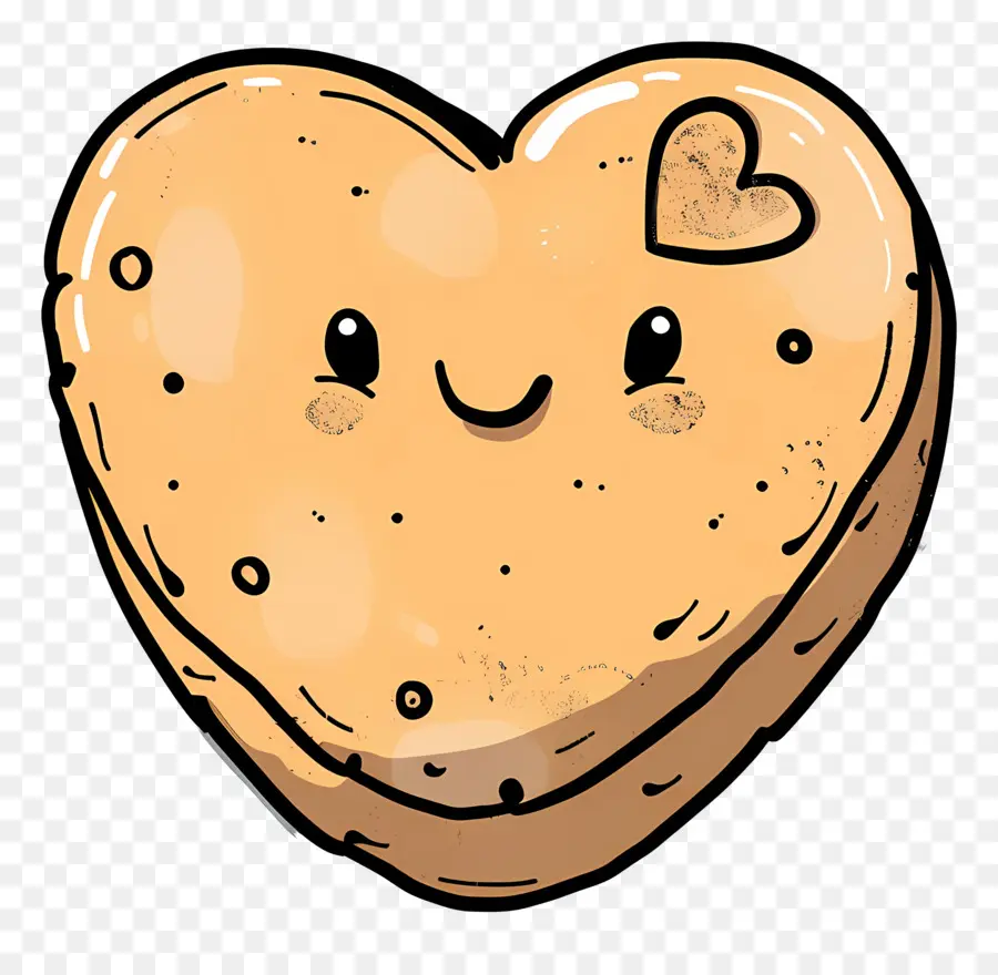 Cookie De Desenho Animado，Forma De Coração PNG