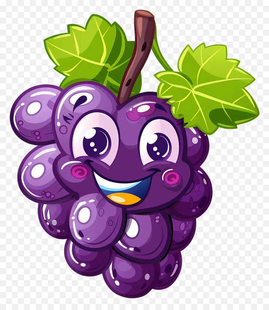 Cartoon De Uva，Roxo Uva PNG