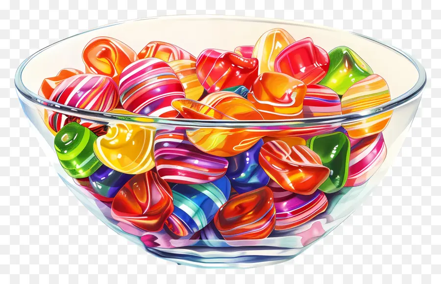 Uma Tigela De Doces，Marshmallows De Arco  íris PNG