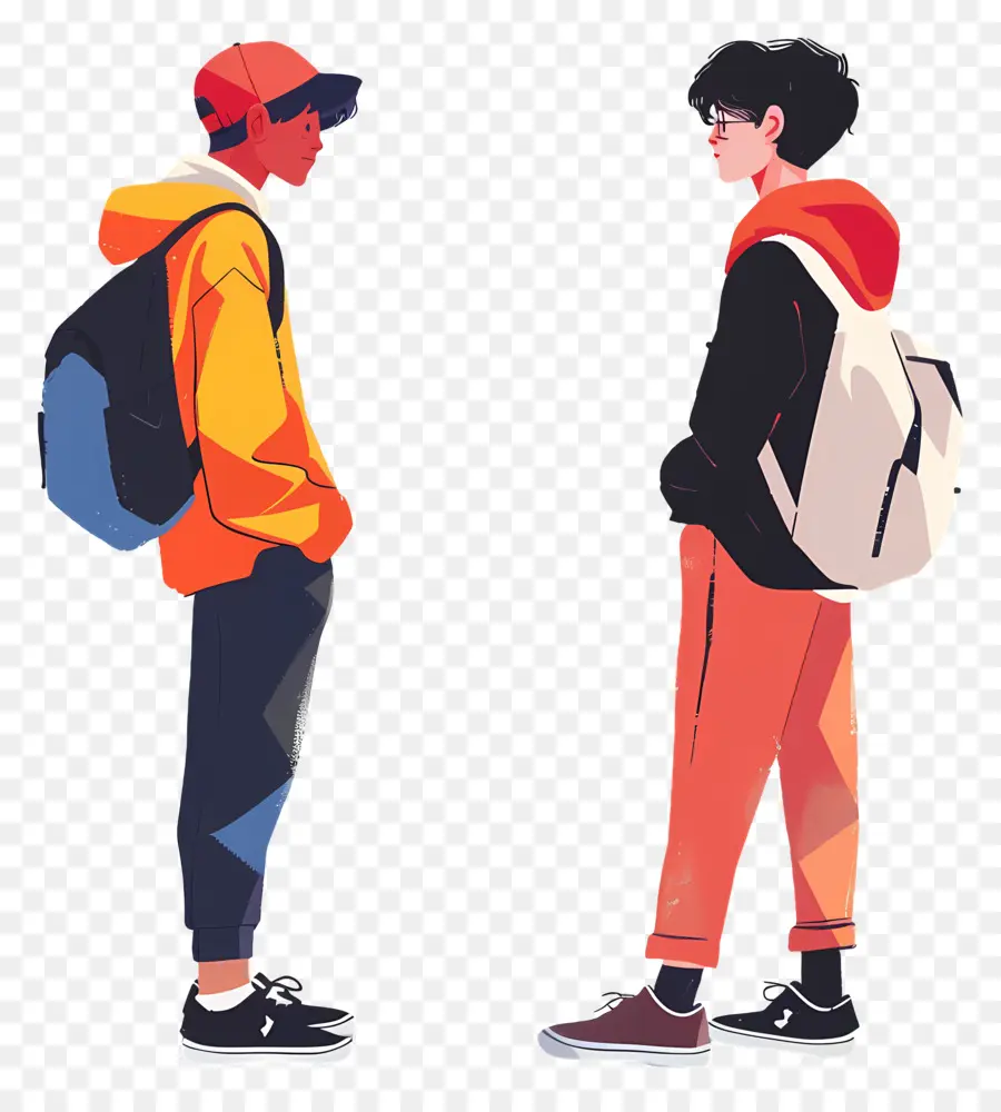 Dos Desenhos Animados De Meninos，Dois Jovens PNG