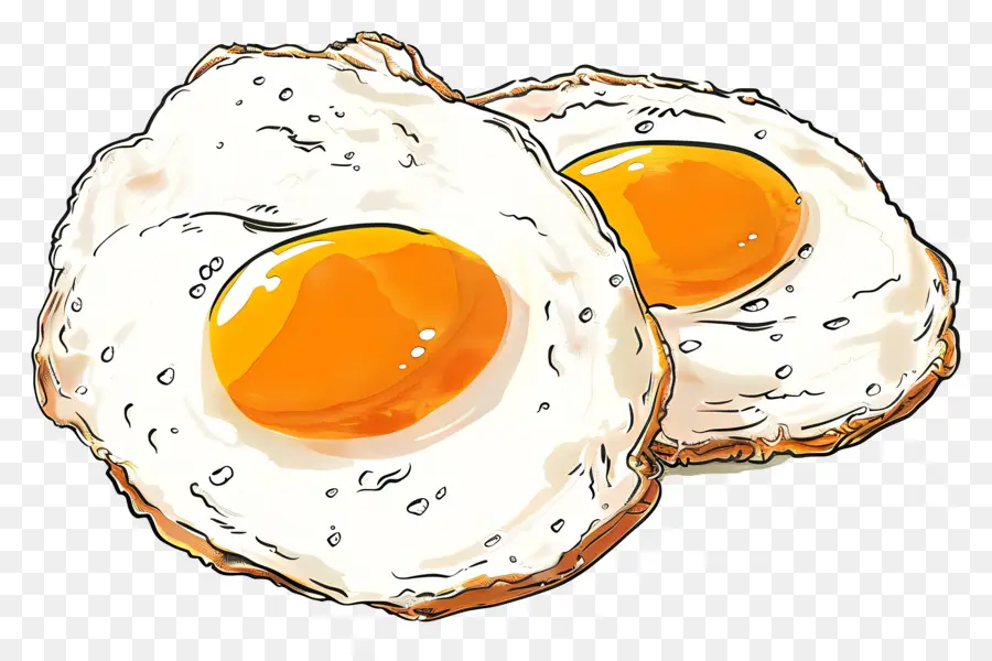 Ovos Fritos，Sunny Side Up PNG