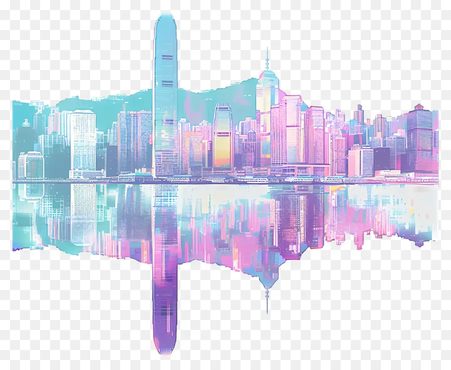 Hong Kong Horizonte，Paisagem Urbana PNG