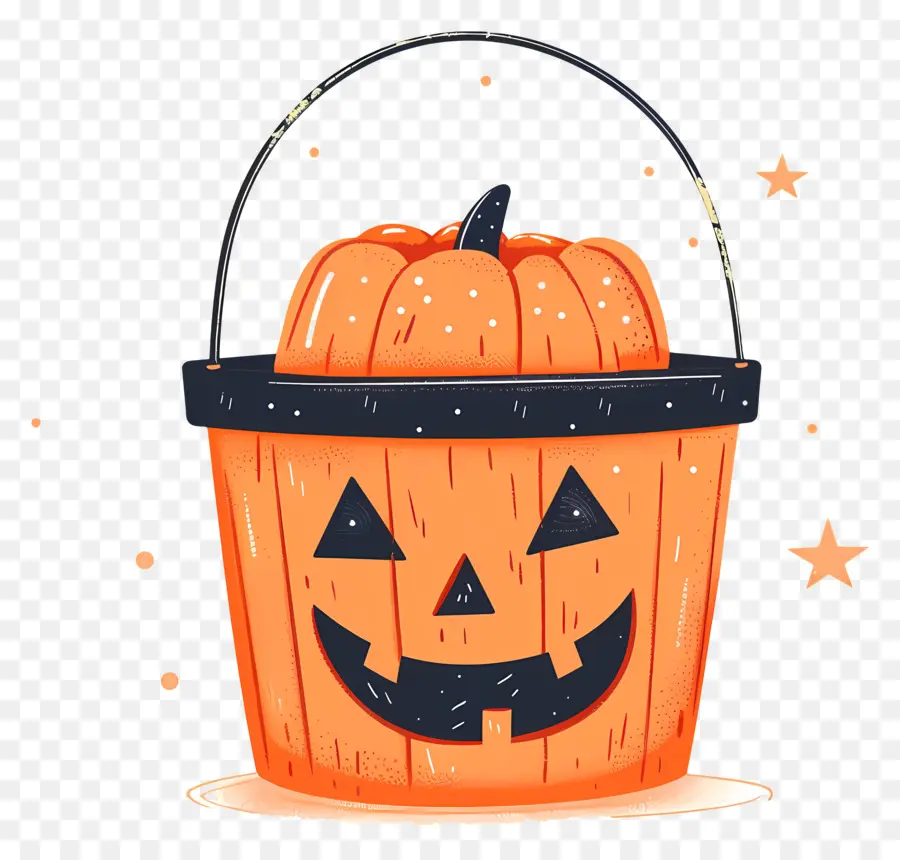 Balde De Halloween，Balde De Abóbora PNG