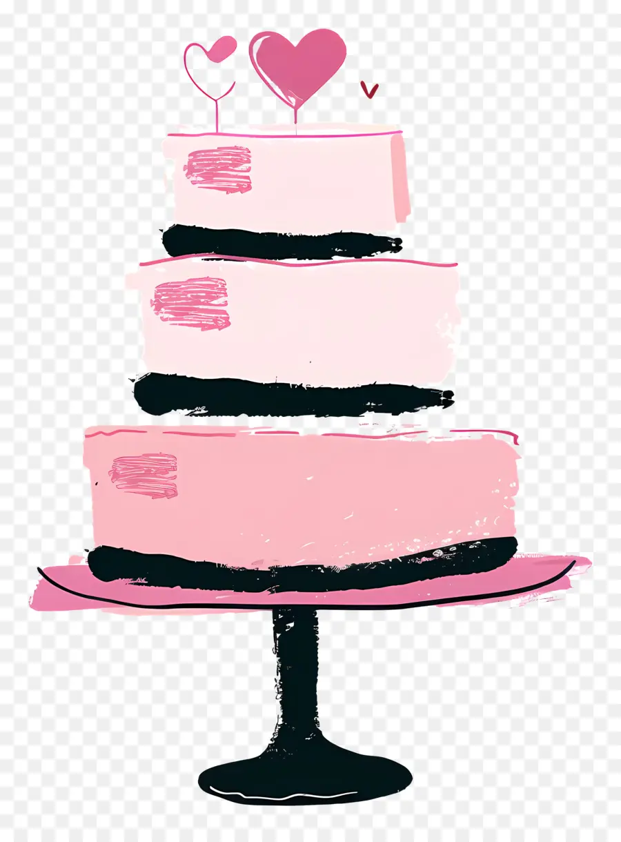 Bolo Cor De Rosa，Bolo De Casamento PNG