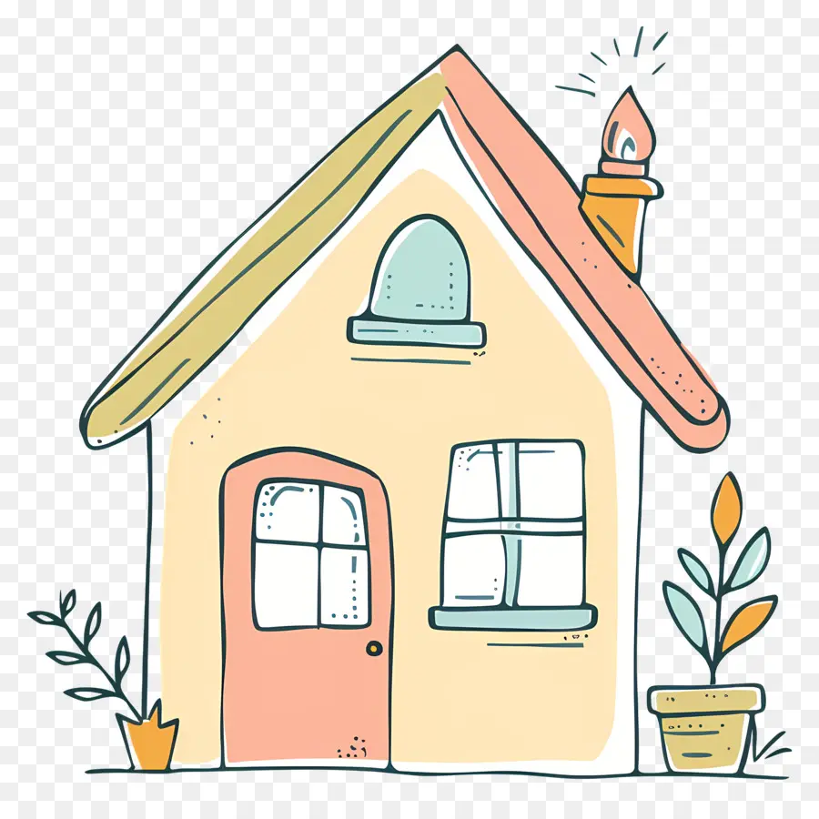 Doodle House，Pequena Casa PNG