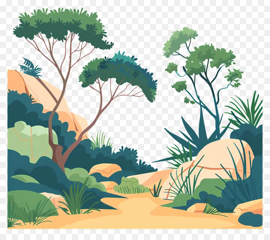 Paisagem De Bush，Paisagem PNG