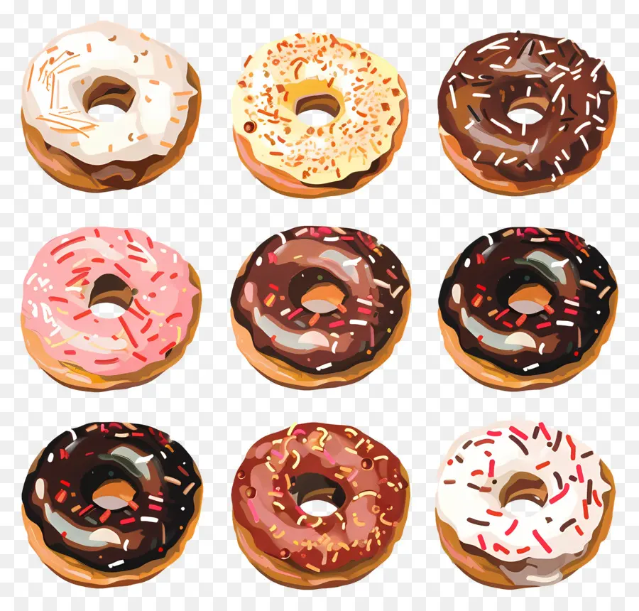 Donuts De Chocolate，Donuts PNG