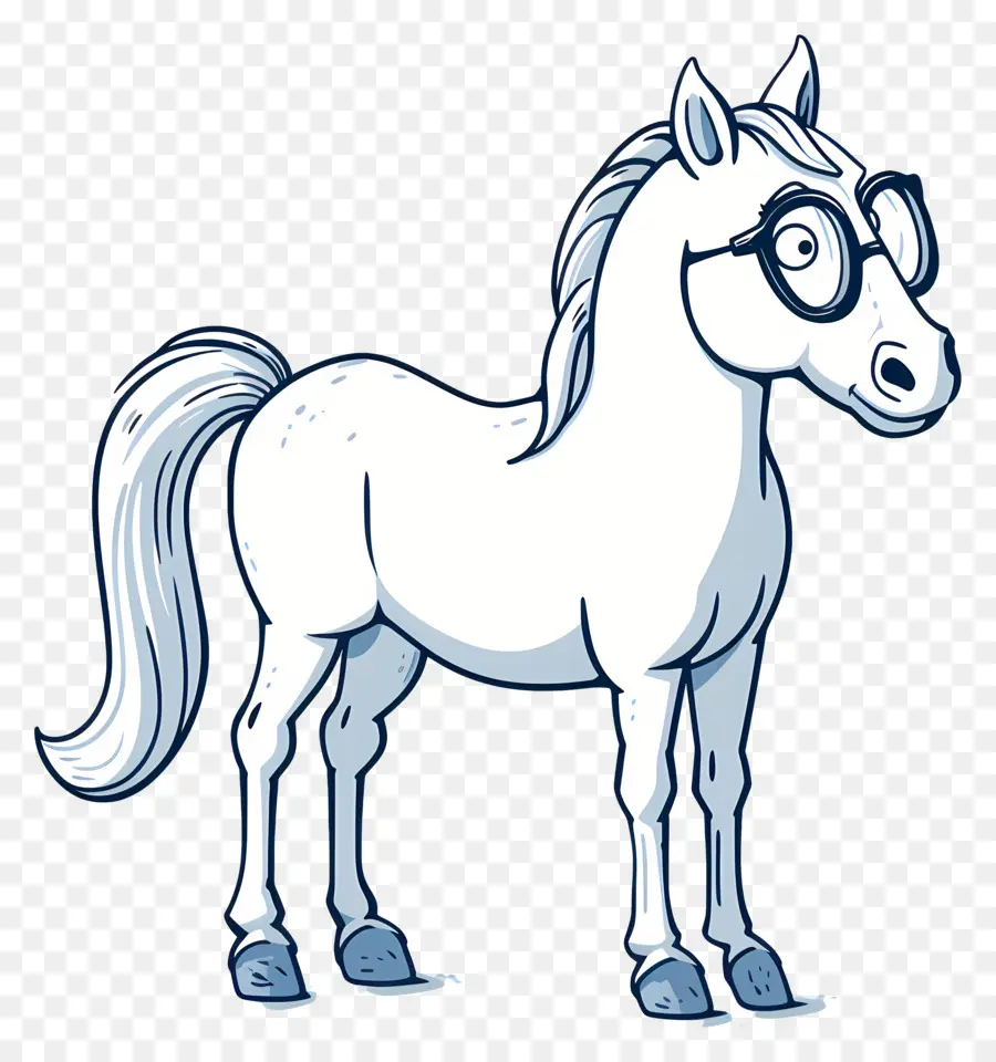 Desenho Animado Cavalo，Cavalo Branco PNG