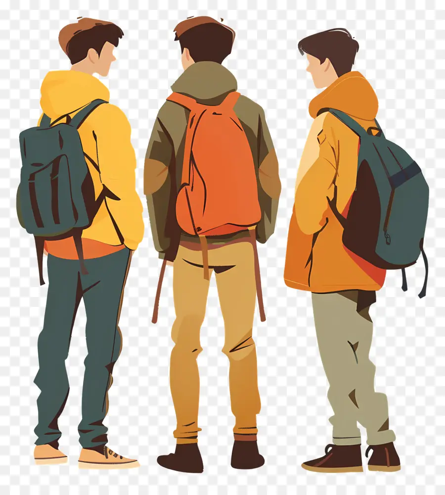 Dos Desenhos Animados De Meninos，Mochilas PNG