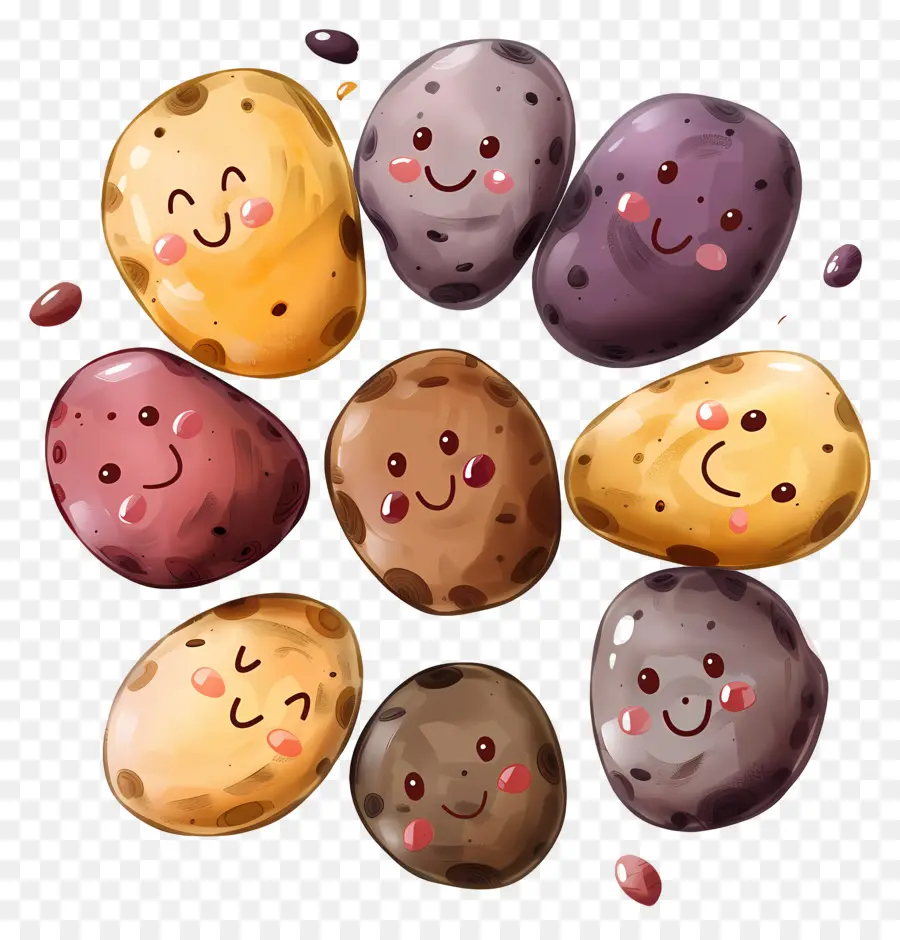 Cartoon Batatas，Batatas Bonitas PNG