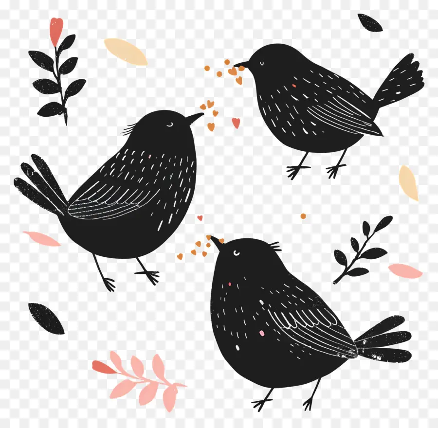 Pássaros Negros，Aves PNG