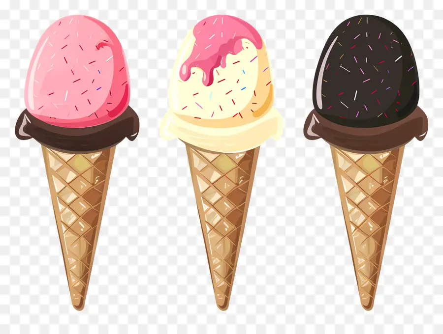 Sorvete De Clipart，Cones De Sorvete PNG