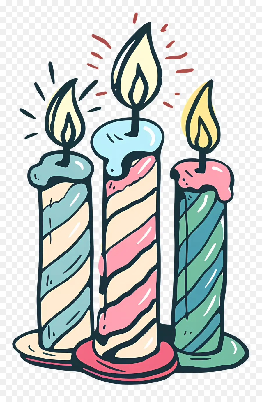 Velas De Natal，Velas Coloridas PNG