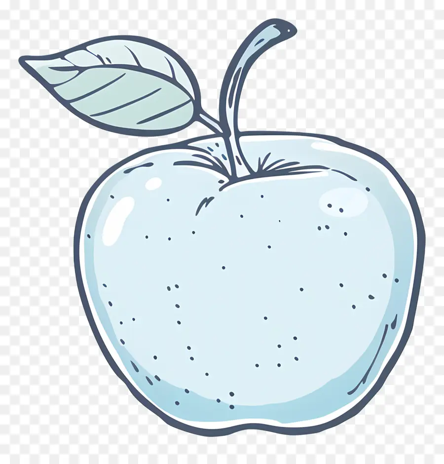 Doodle Apple，Blue Apple PNG