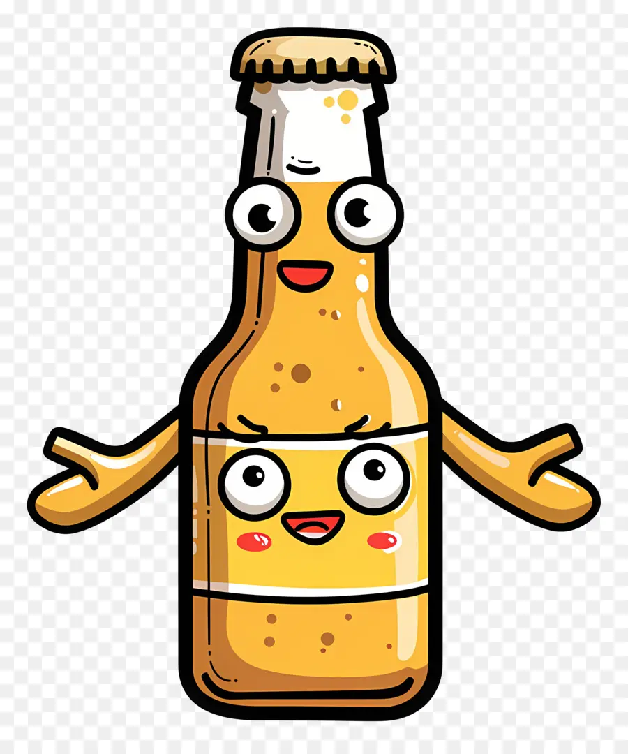 Cartoon Cerveja，Garrafa De Cerveja De Desenho Animado PNG