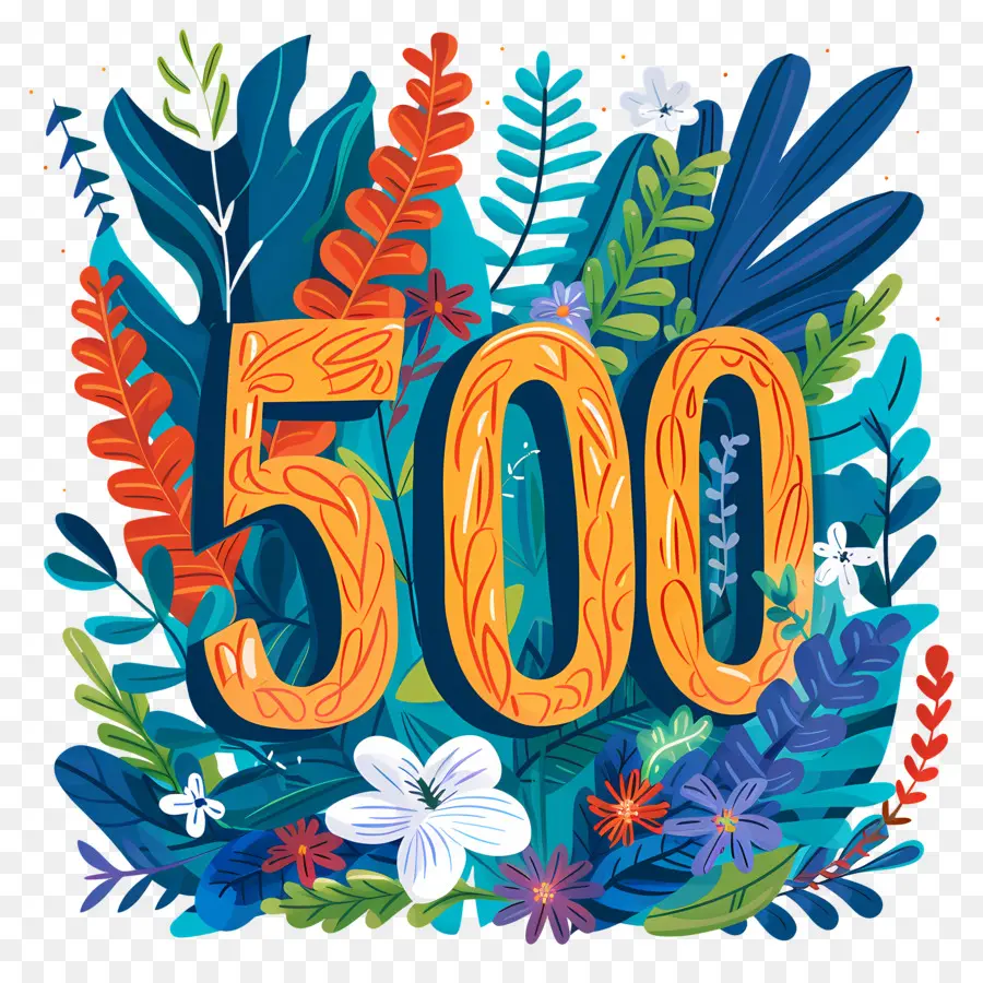 Número 500，Handdrawn PNG