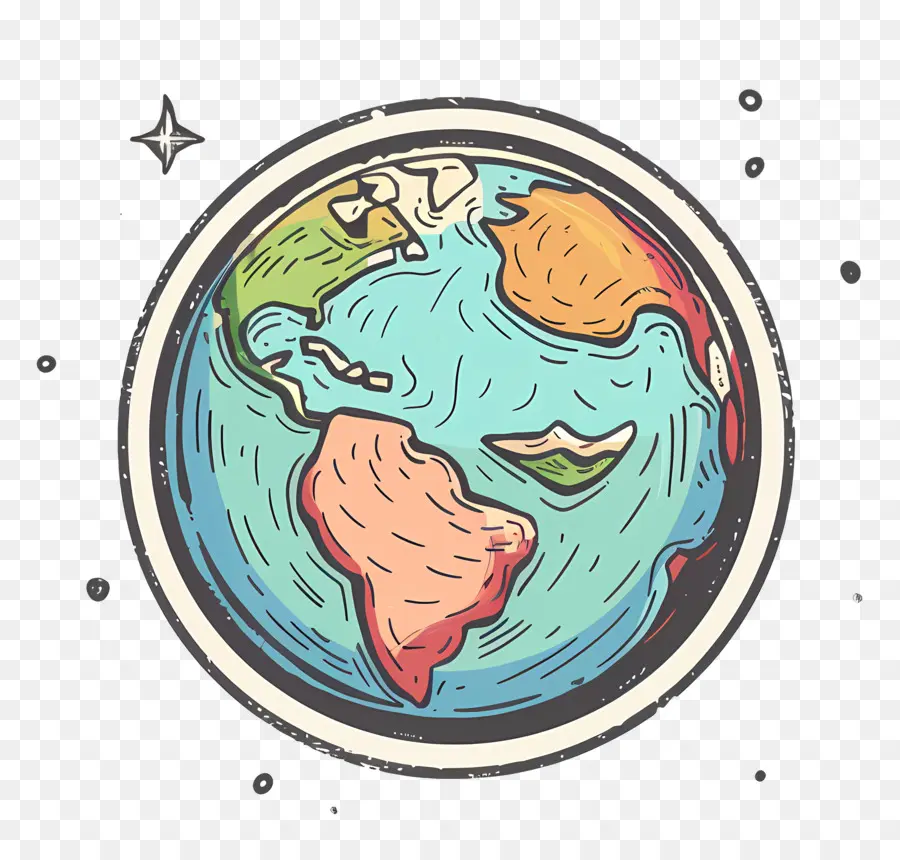 Doodle Earth，Globo PNG