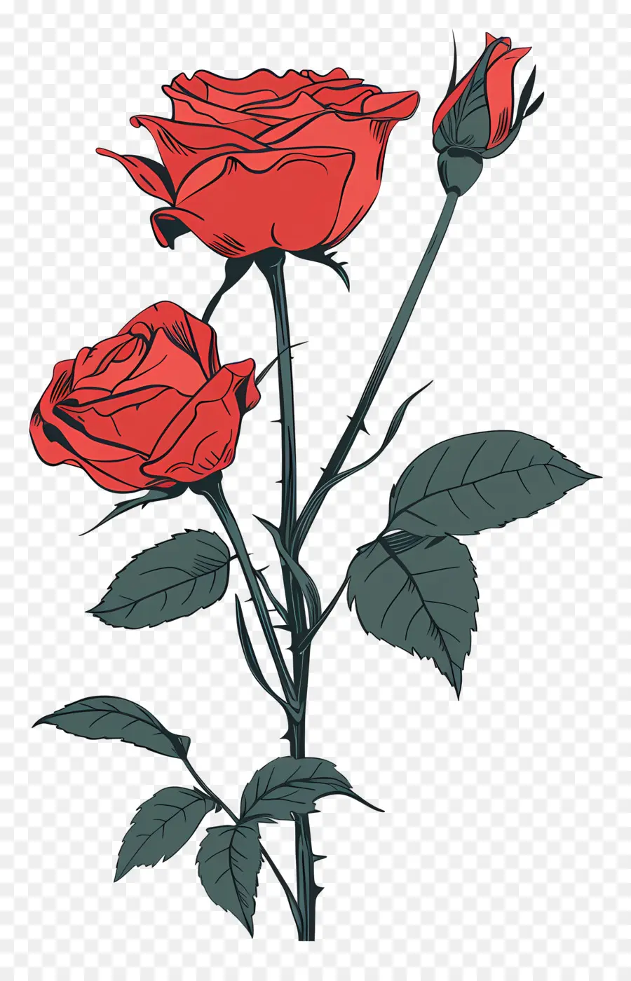 Rosas Vermelhas，Vaso PNG