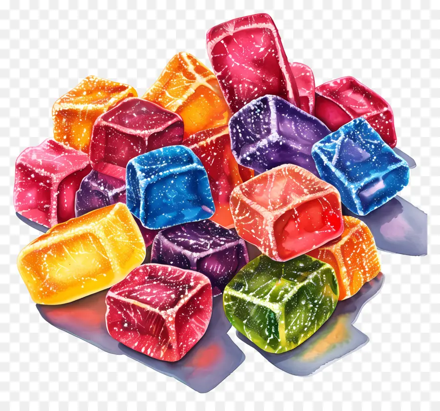 Doces De Goma，Cubos De Gelatina PNG