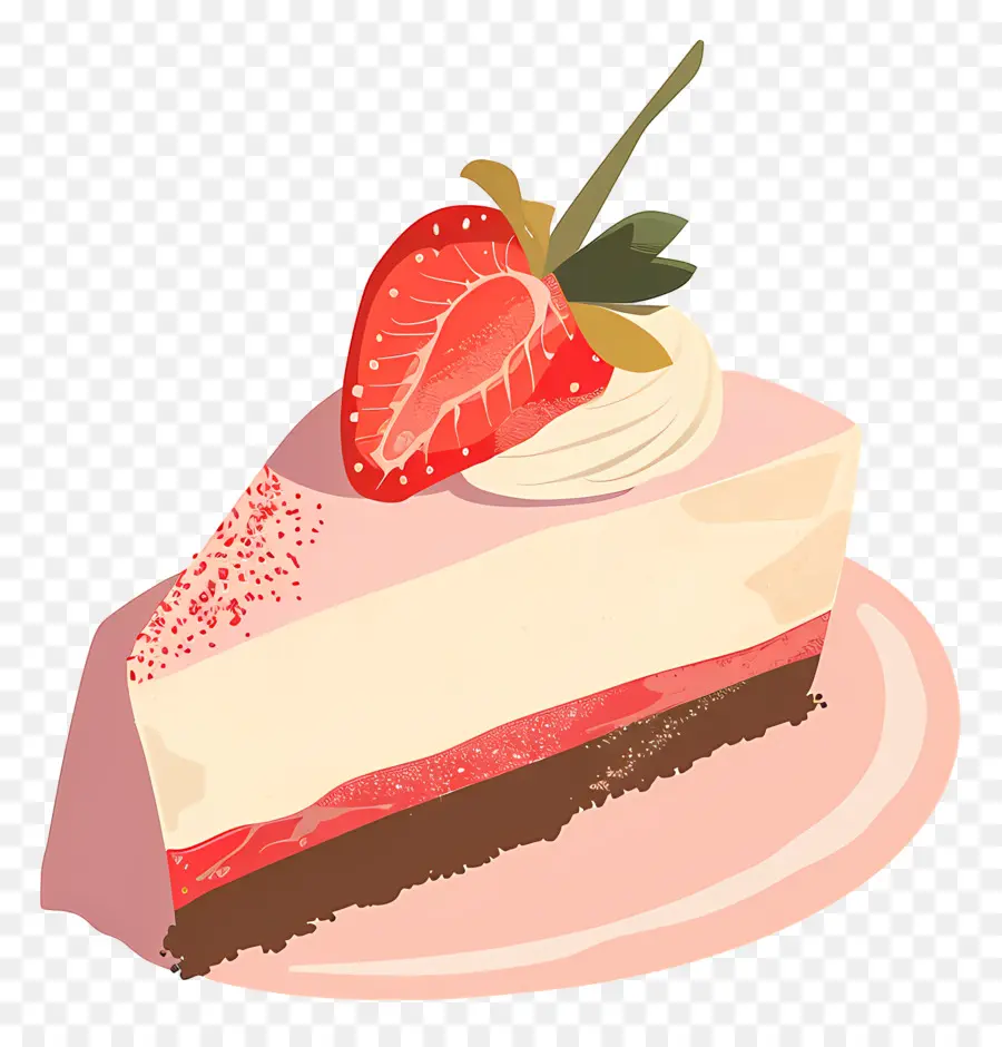 Cheesecake，Cor De Rosa Camada De Bolo PNG