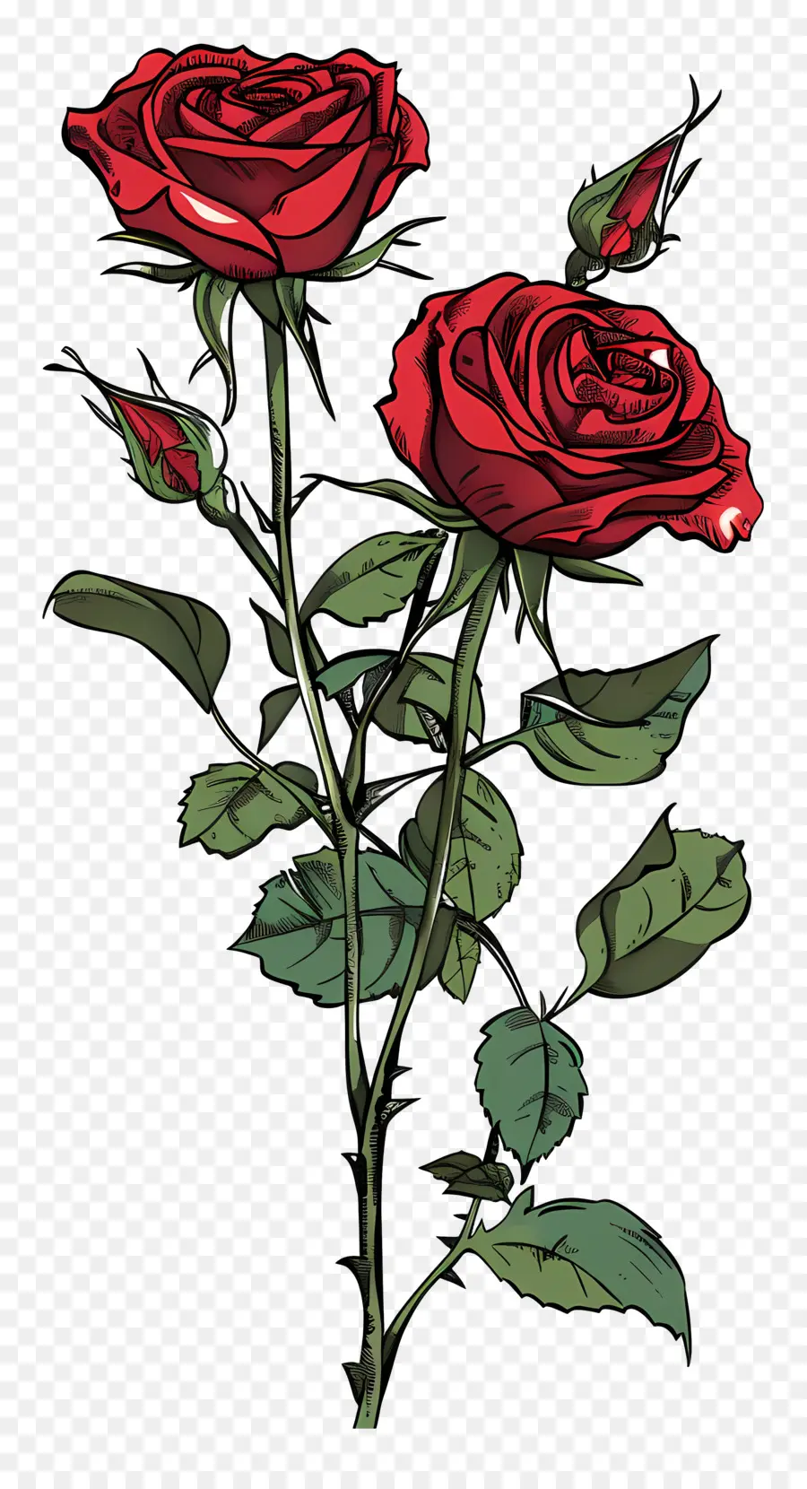 Rosas Vermelhas，Florescer PNG