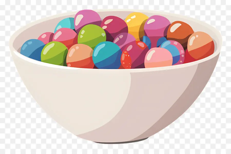 Uma Tigela De Doces，Doces Coloridos PNG