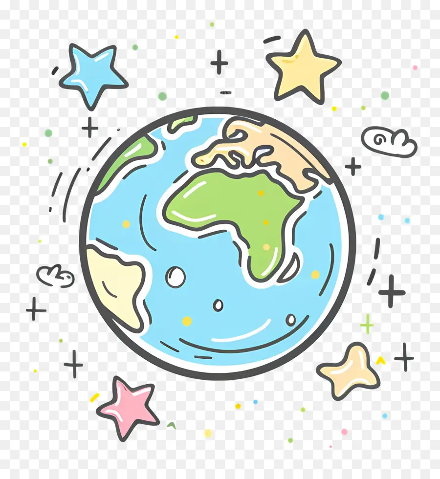 Doodle Earth，Earth PNG