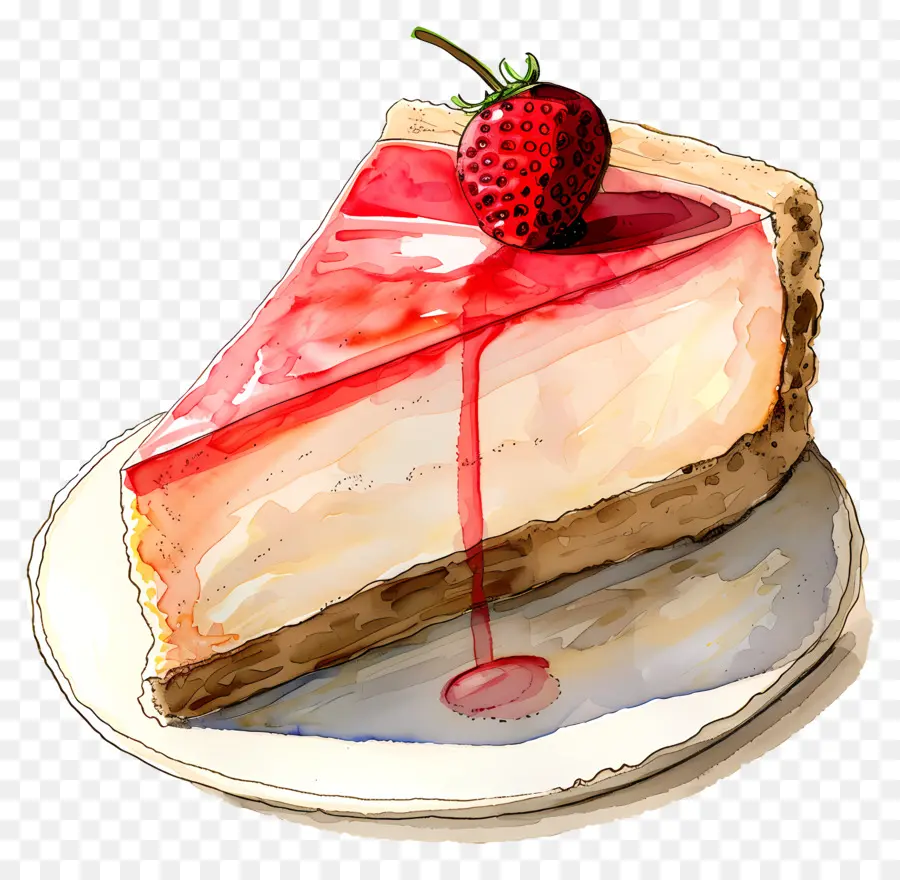 Cheesecake，Cheesecake De Morango PNG