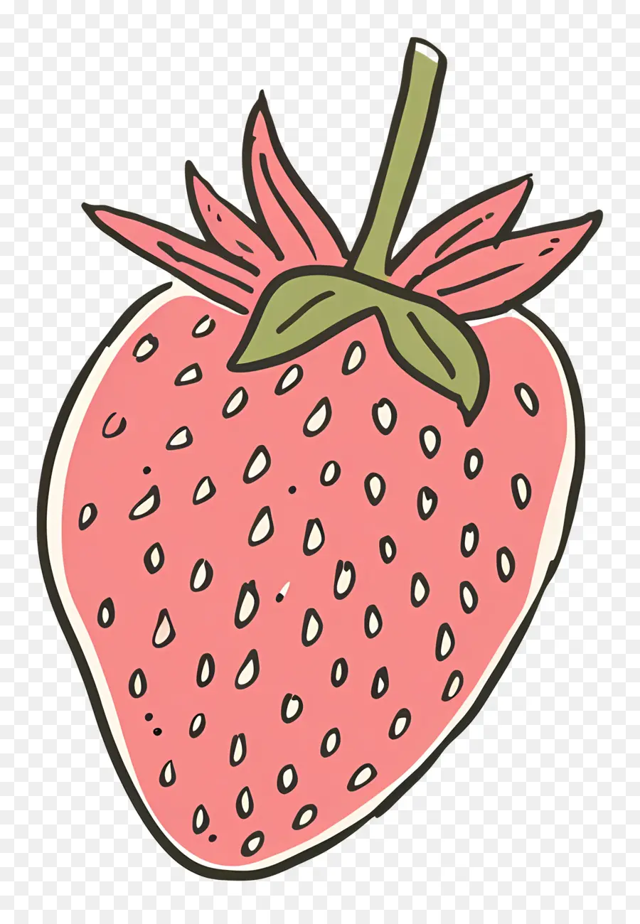 Doodle Strawberry，Morango PNG