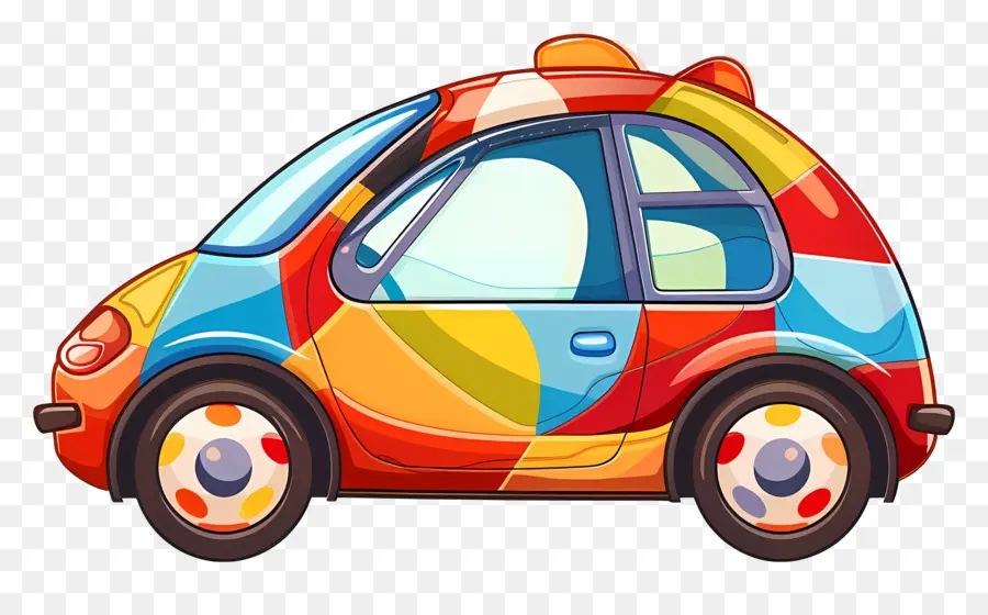 Cartoon Carro，Carro Colorido PNG