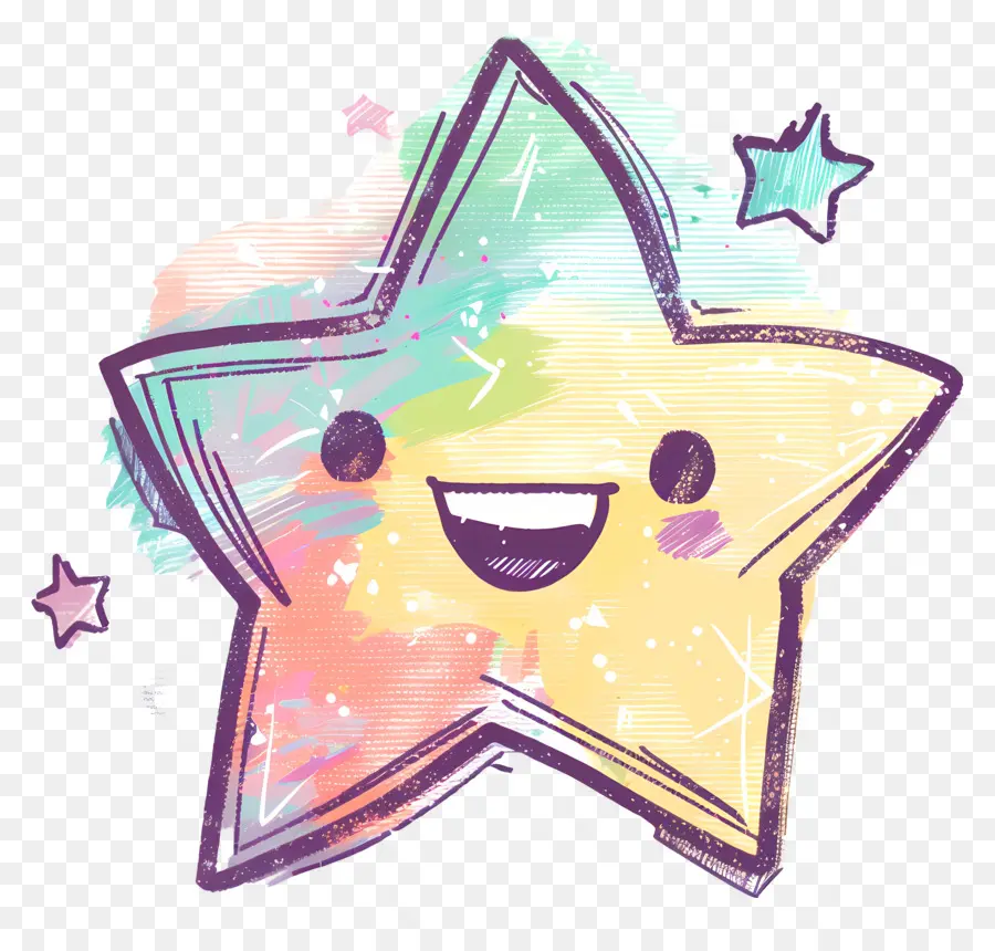 Doodle Estrelas，Cartoon PNG