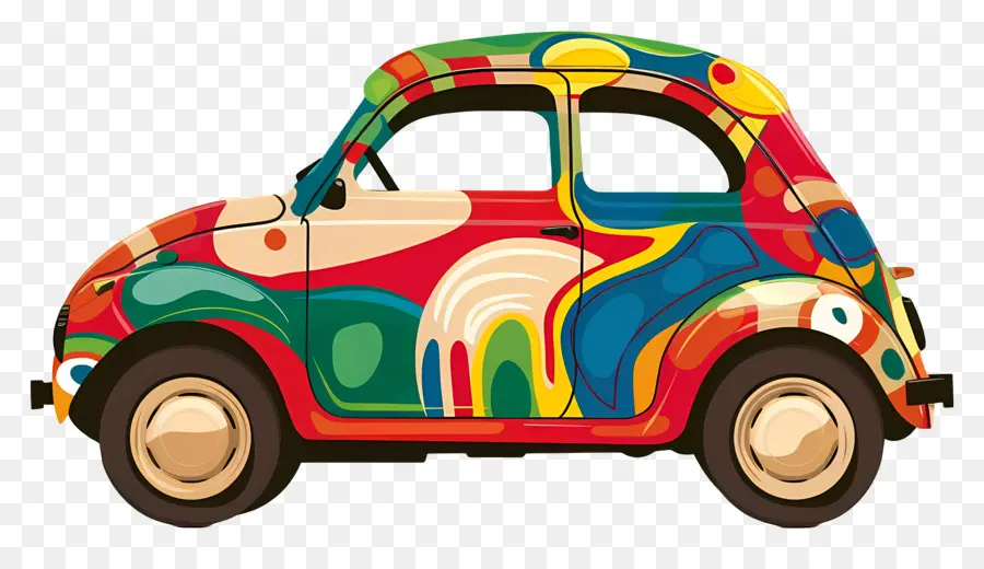 Cartoon Carro，Carro Colorido PNG