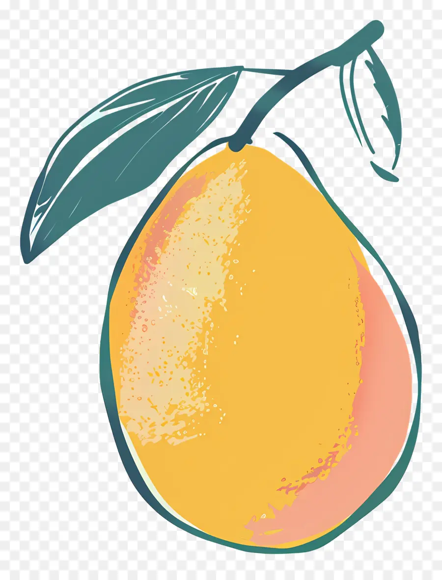 Doodle Mango，Limão PNG