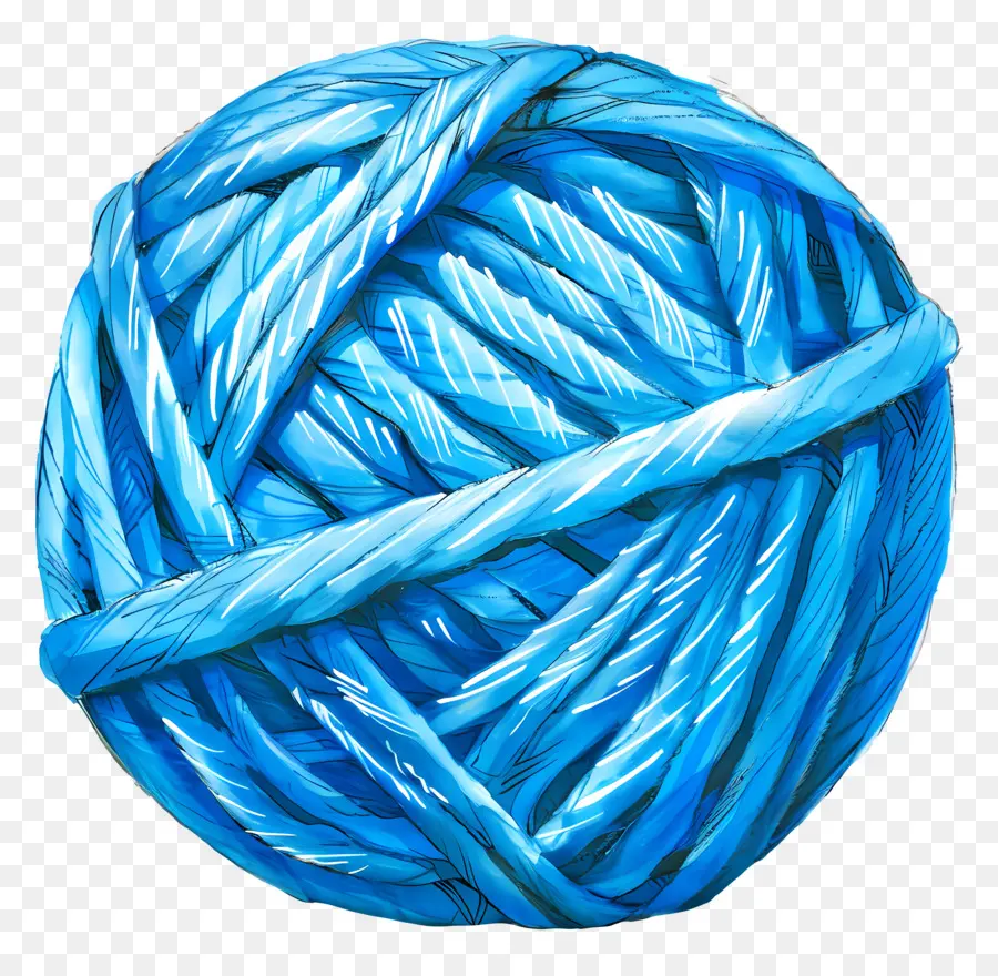 Bola De Fio Azul，Fios De Bola PNG