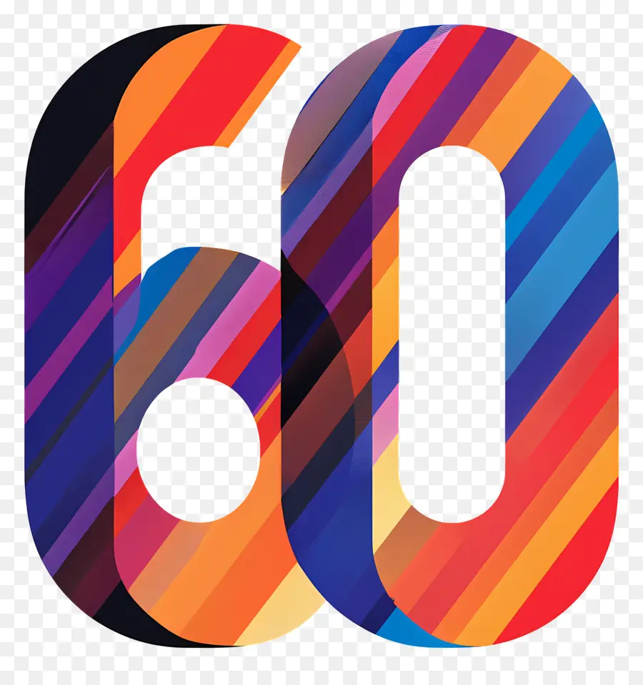 Número 60，Aniversário De 60 Anos PNG