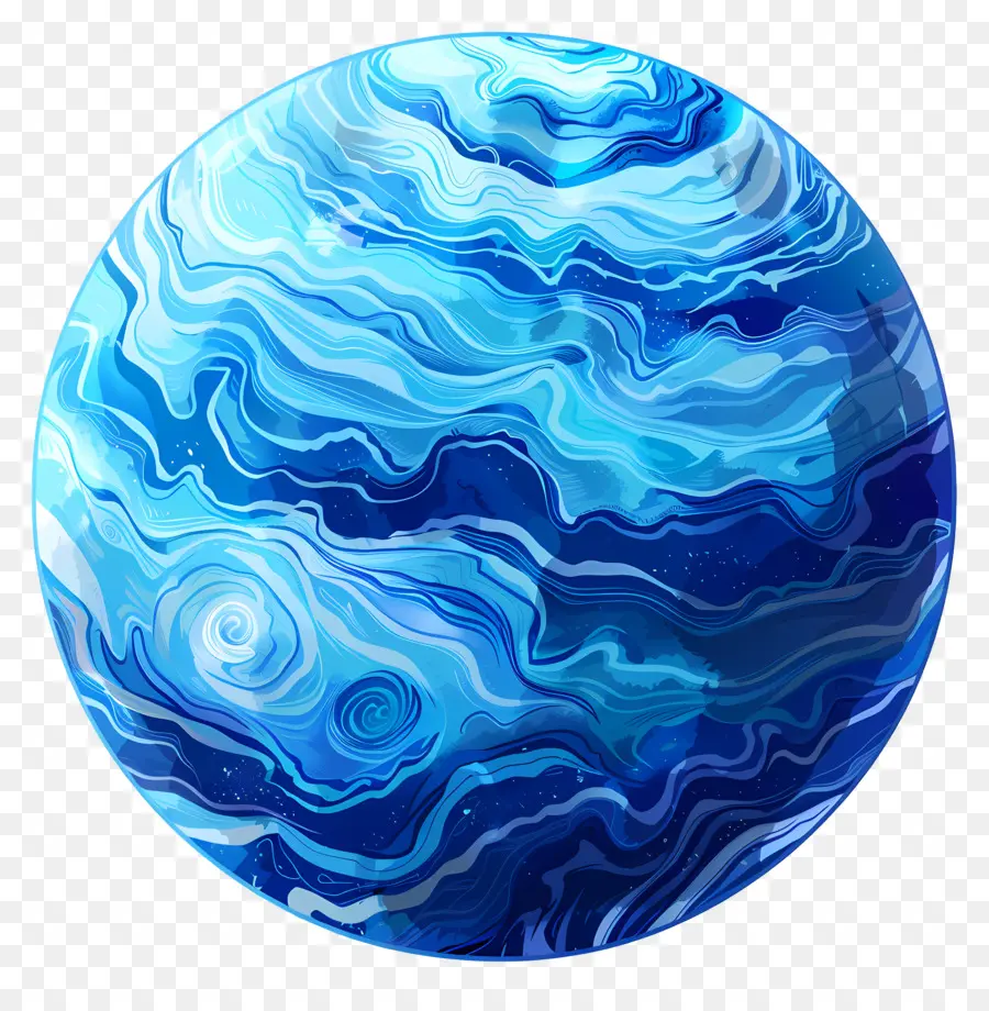 Planeta，Azul Padrão De Onda PNG