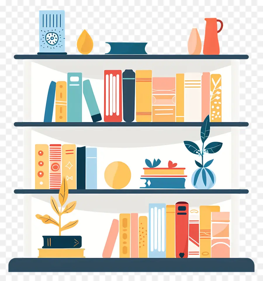 Bookshelf，Estante PNG