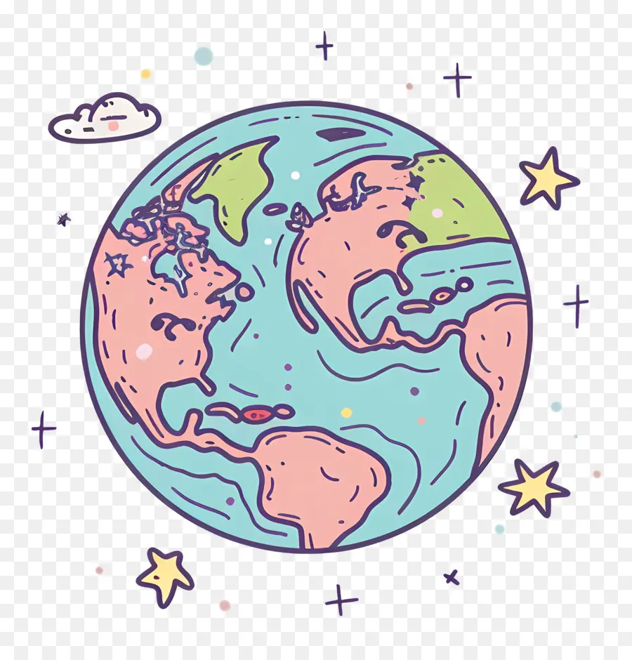 Doodle Earth，Earth PNG