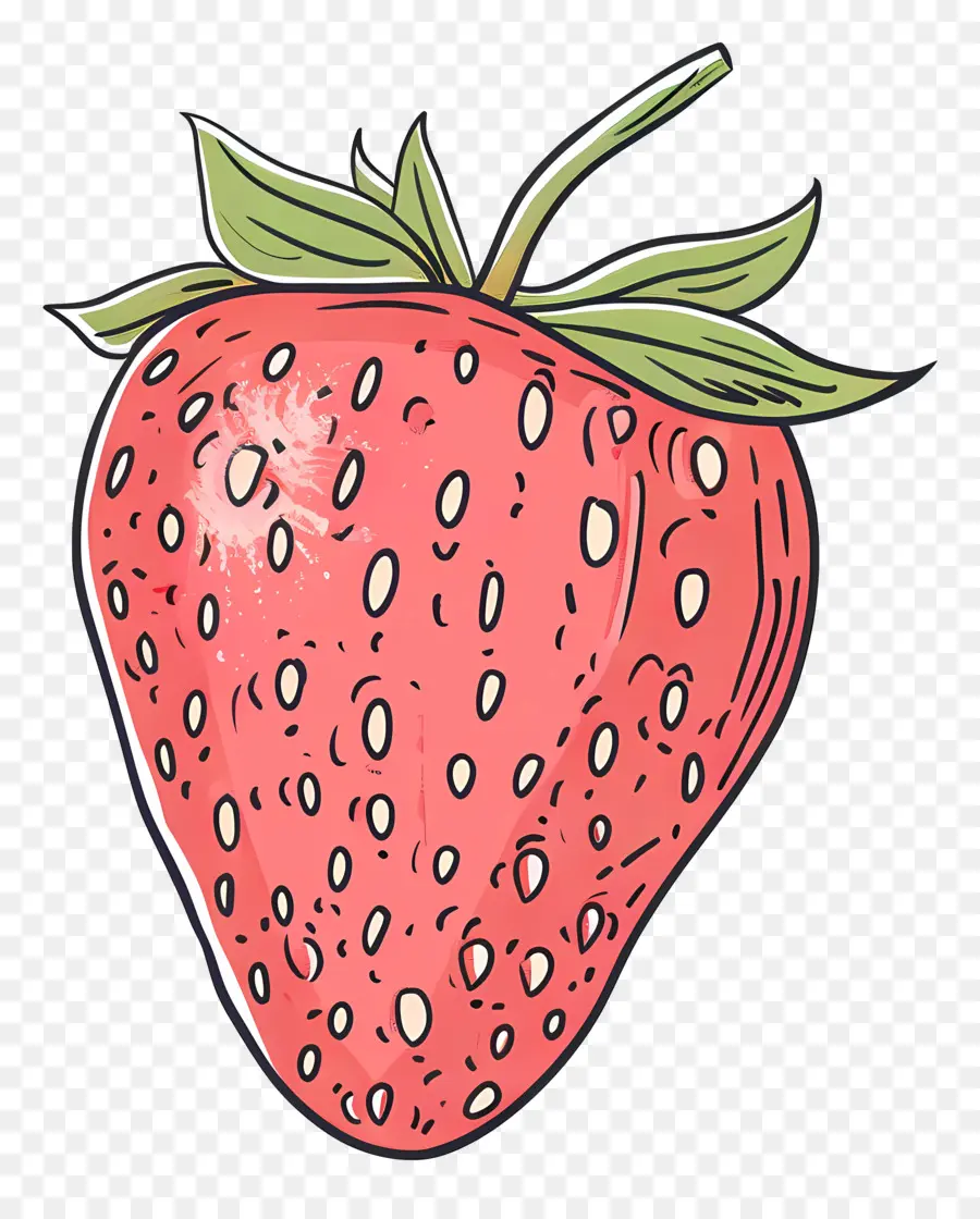 Doodle Strawberry，Morango PNG