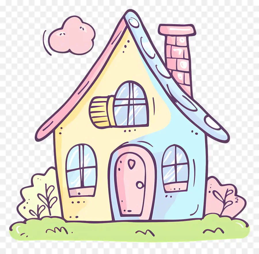 Doodle House，Cartoon Casa PNG