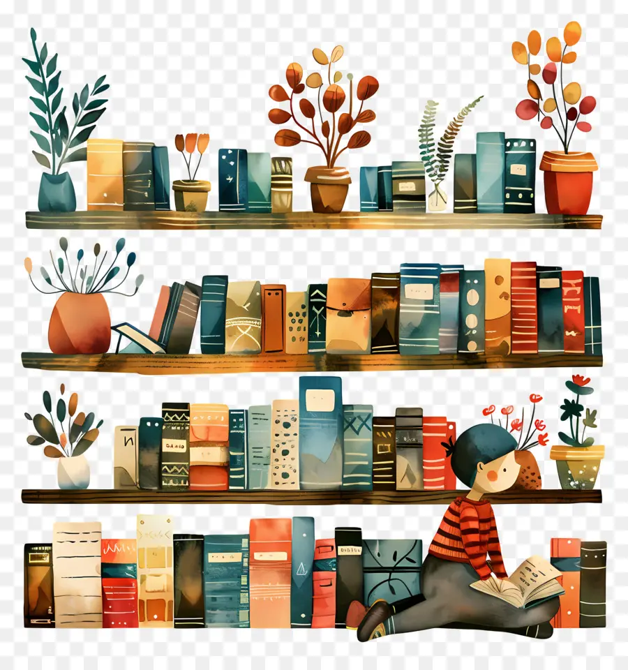 Biblioteca，Bookshelf PNG