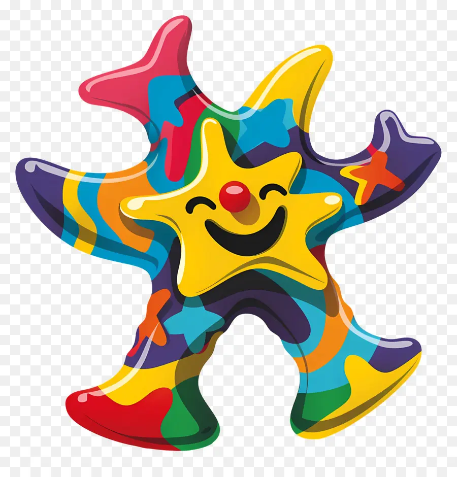 Estrela Dos Desenhos Animados，Personagem De Estrela Colorida PNG