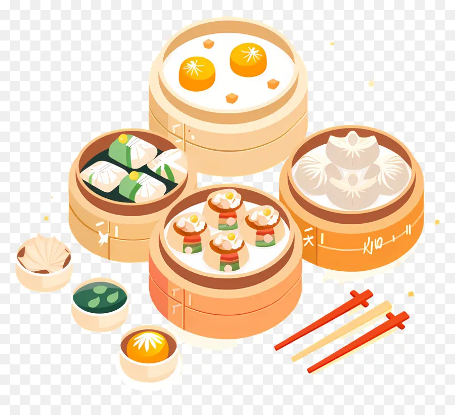 Dim Sum，Cozinha Asiática PNG