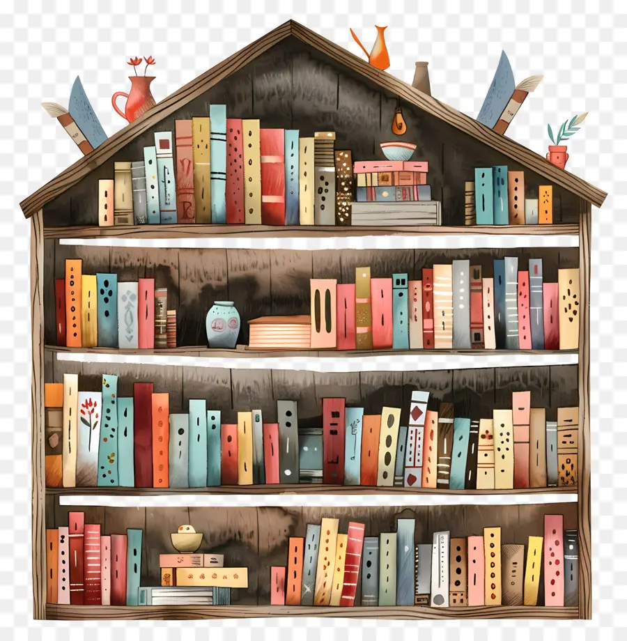 Biblioteca，Bookshelf PNG