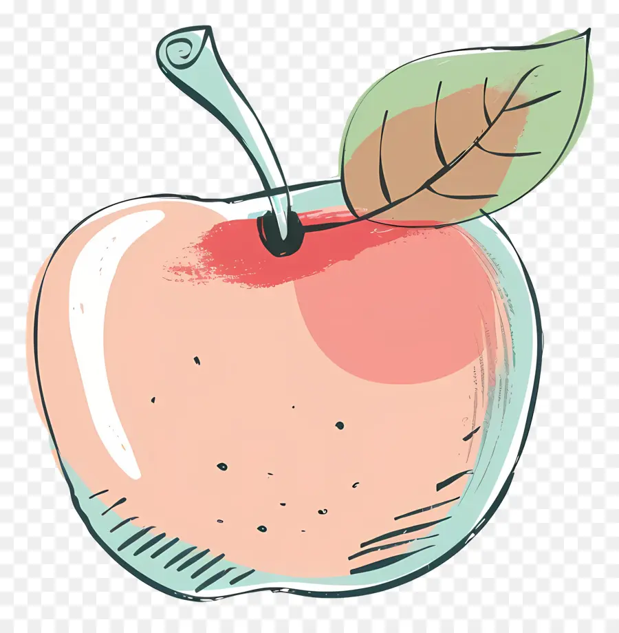 Doodle Apple，A Apple Desenho PNG